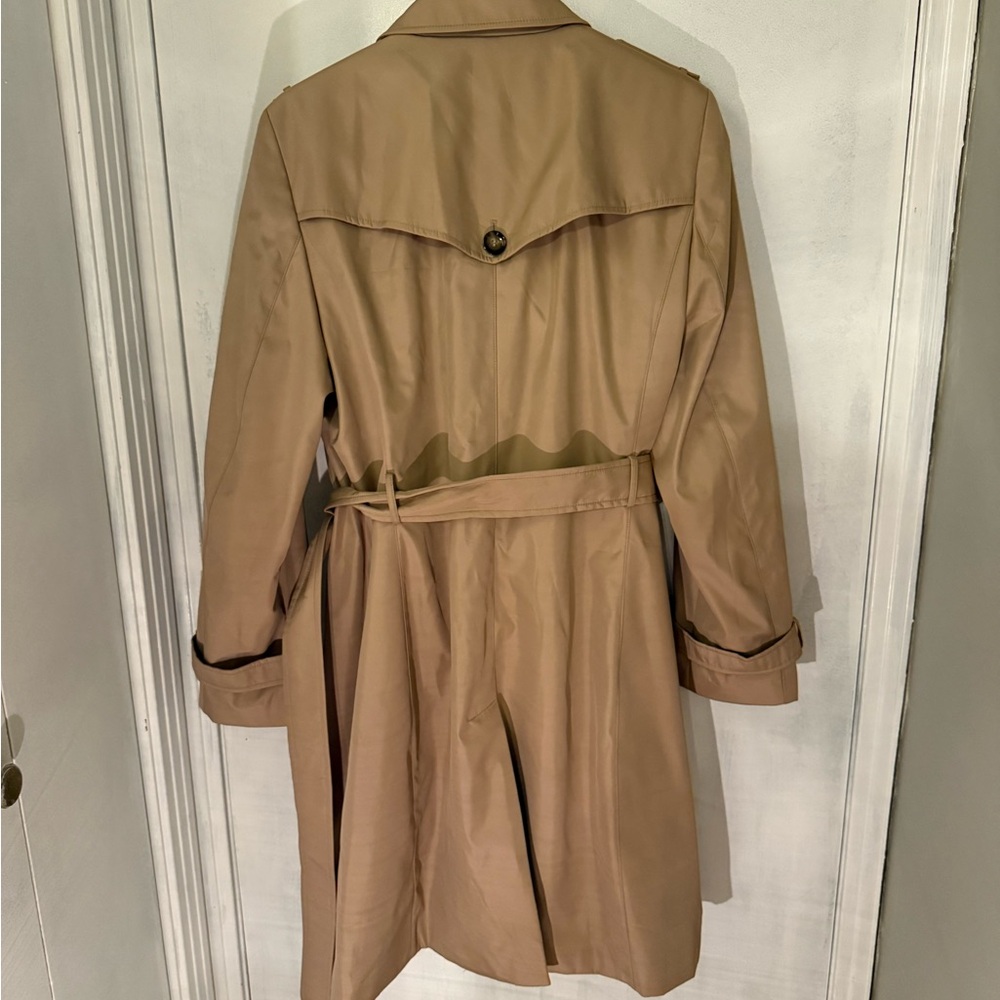 Calvin Klein Beige Double-Breasted Trench Coat - Picture 4 of 4